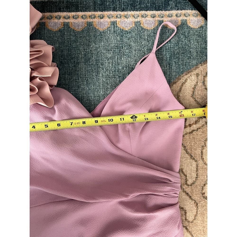 DRESS THE POPULATION Anthropologie Lavender Camelia Ruffle Maxi Dress M NWT FLAW - Picture 16 of 16
